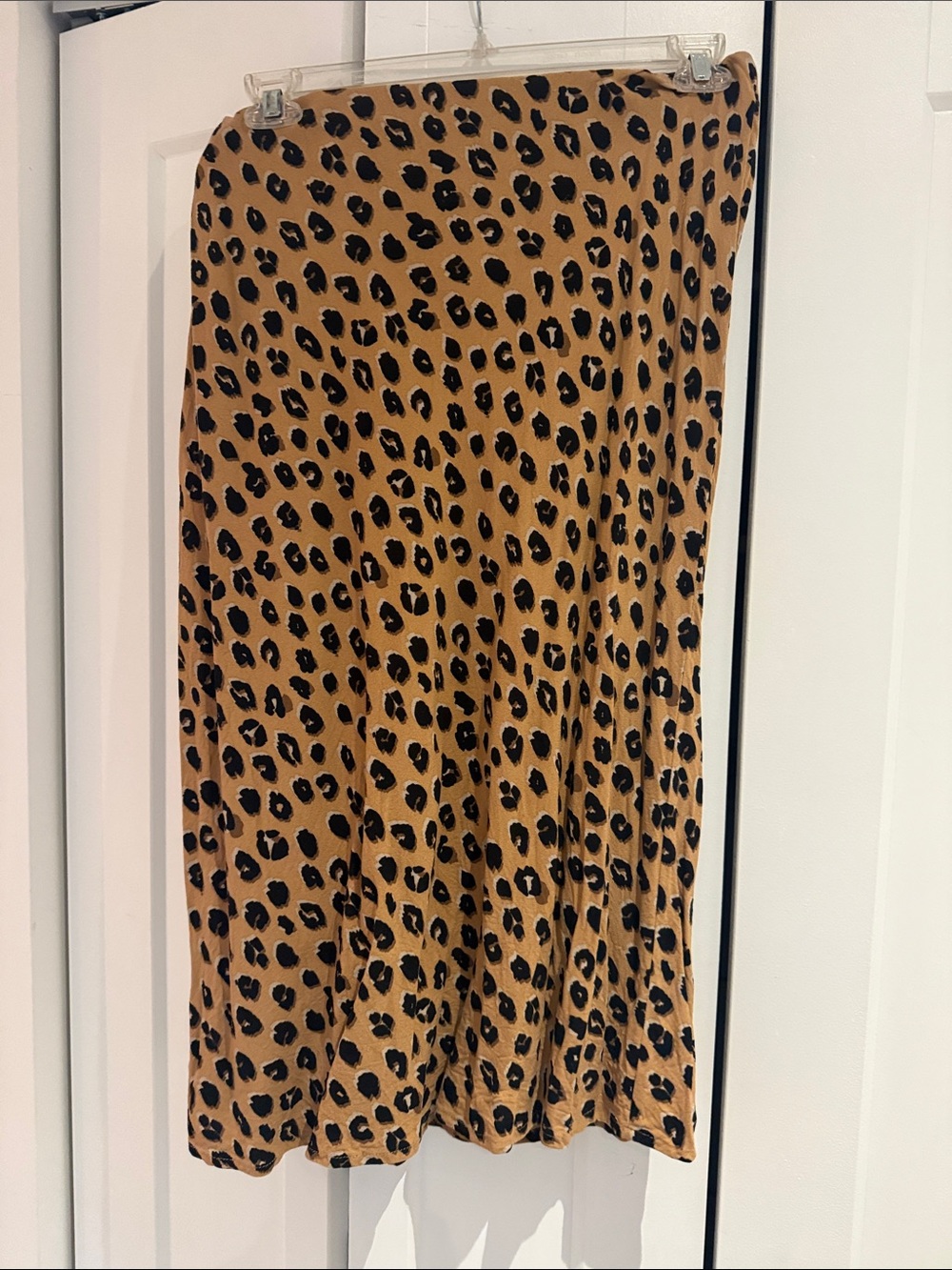 a new day Leopard Print Midi Skirt - Tan and Black